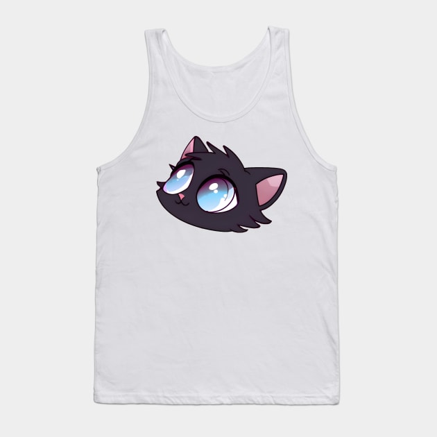 Black cat purple eyes Tank Top by Meowsiful